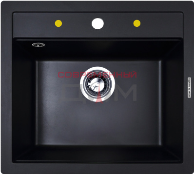 Кухонная мойка Zigmund&Shtain PLATZ 560 черный базальт/иск.гранит